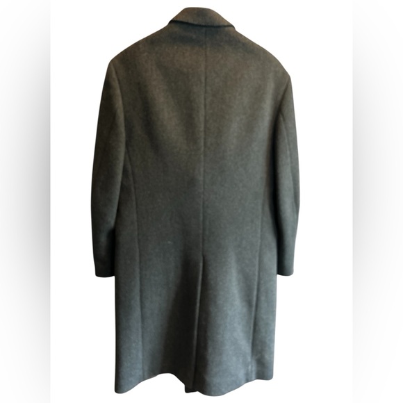 Austin Arnold Men's Charcoal Gray Wool Blend Overcoat L Formal Winter vintage - Picture 14 of 15